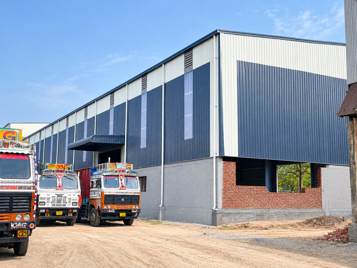 Industrial steel building completed at Ghaziabad India