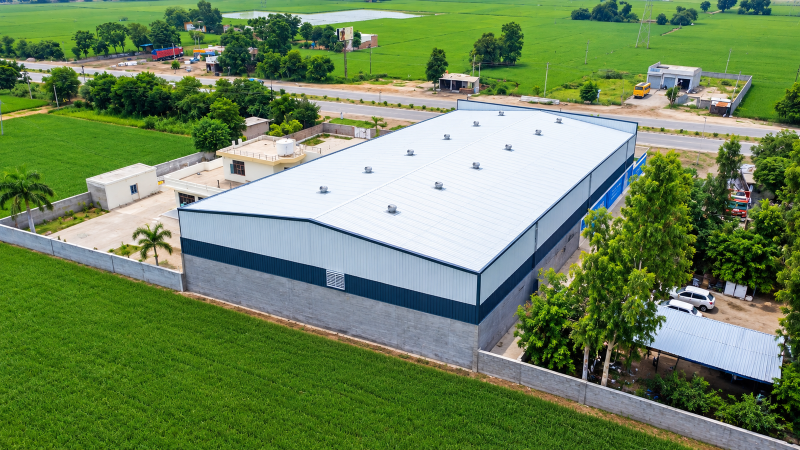 Steel warehouse structure completed at Tapa Mandi India