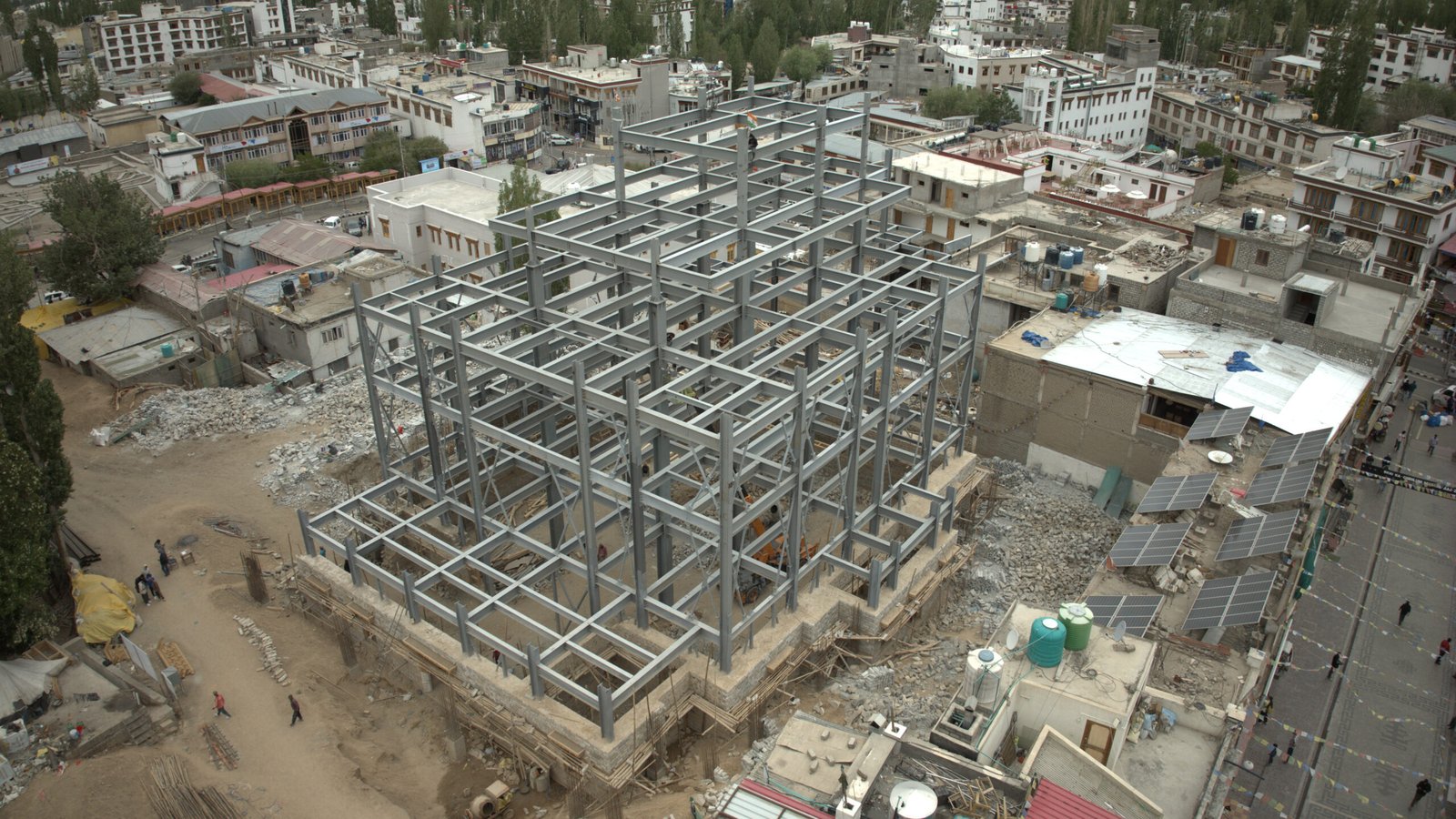Steel structure delivered for LBA Chokhang Vihara Temple at Leh India
