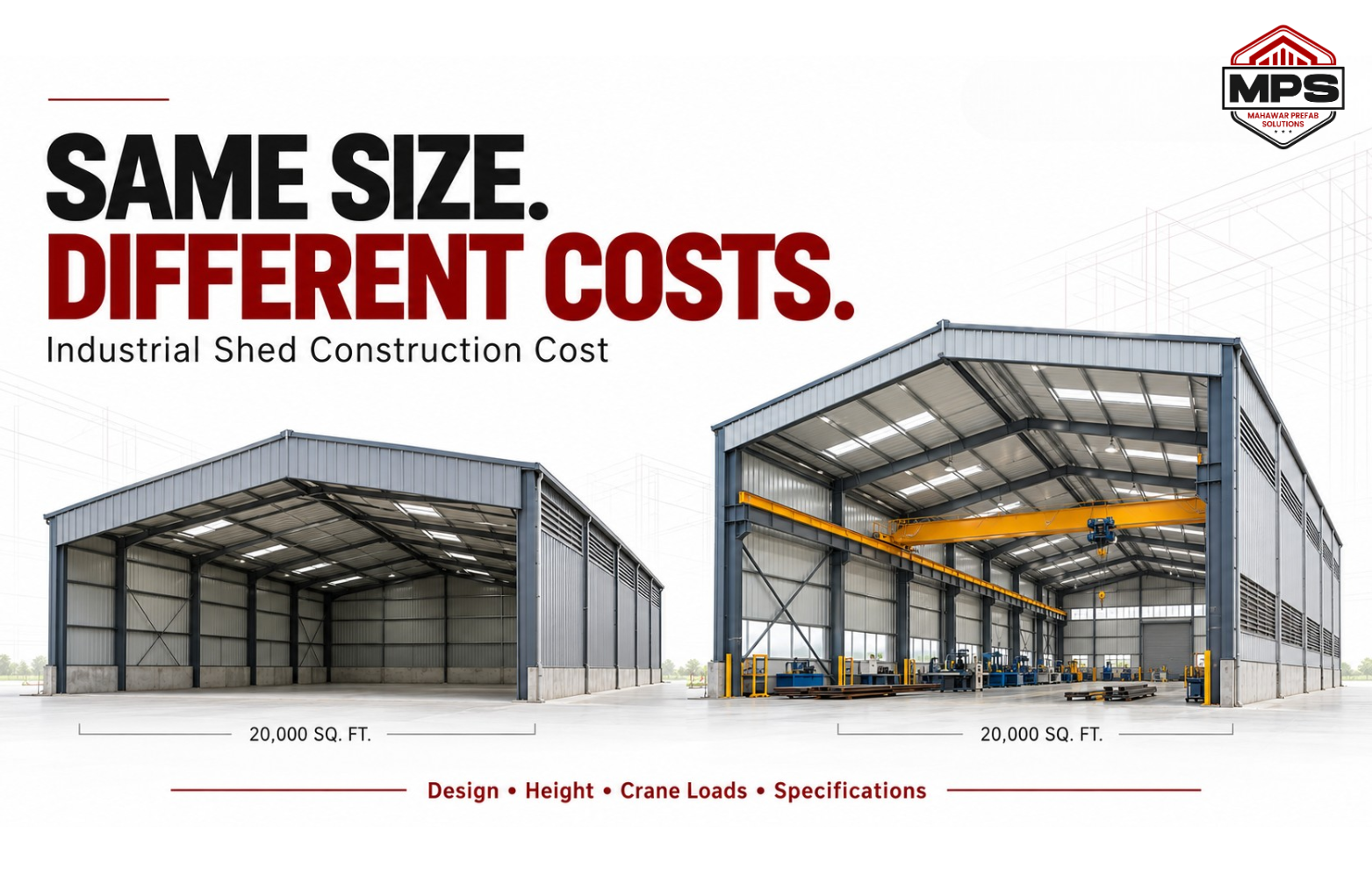 industrial shed construction cost