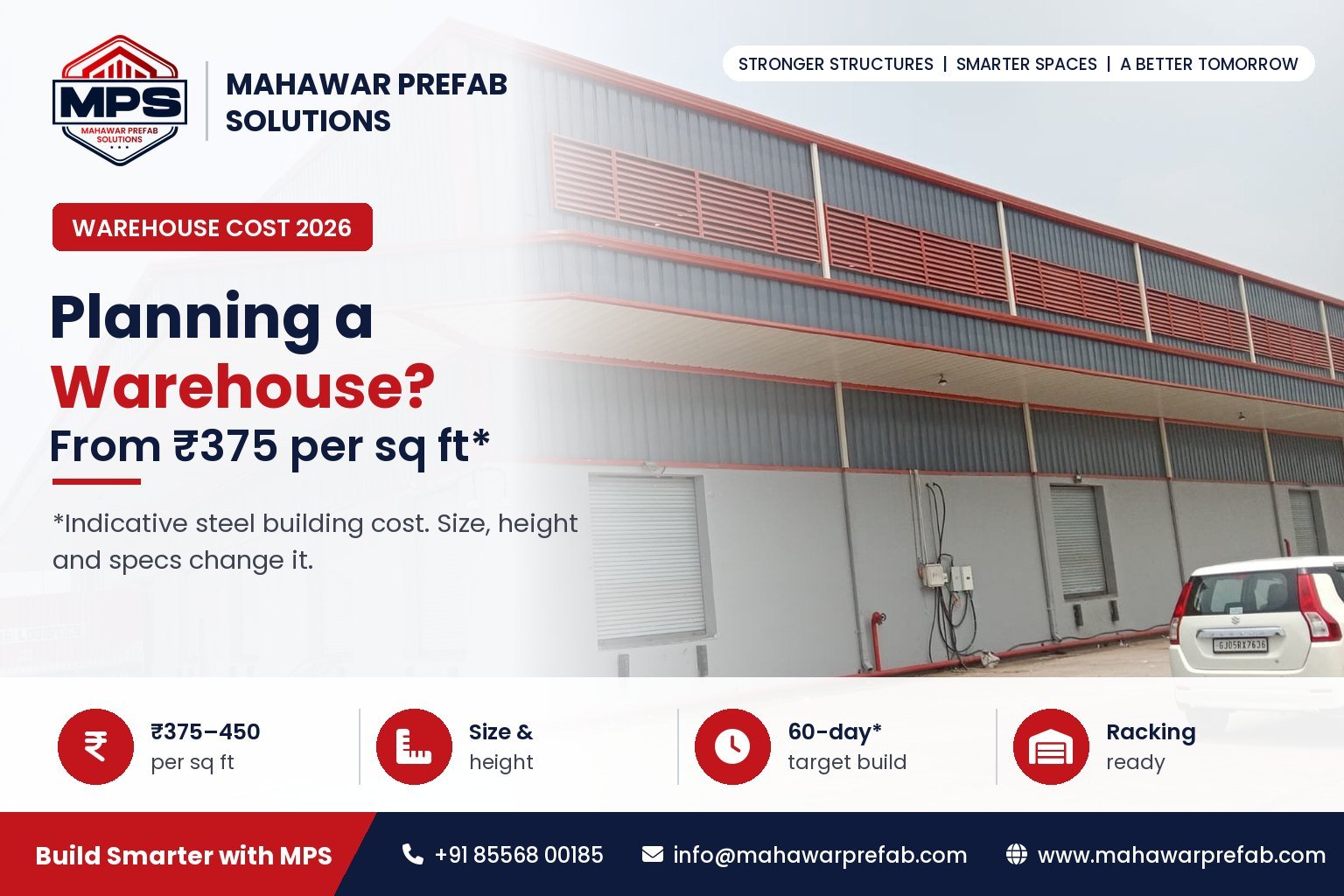 Planning a Warehouse? PEB Construction Cost Starts from ₹375 Per Sq Ft