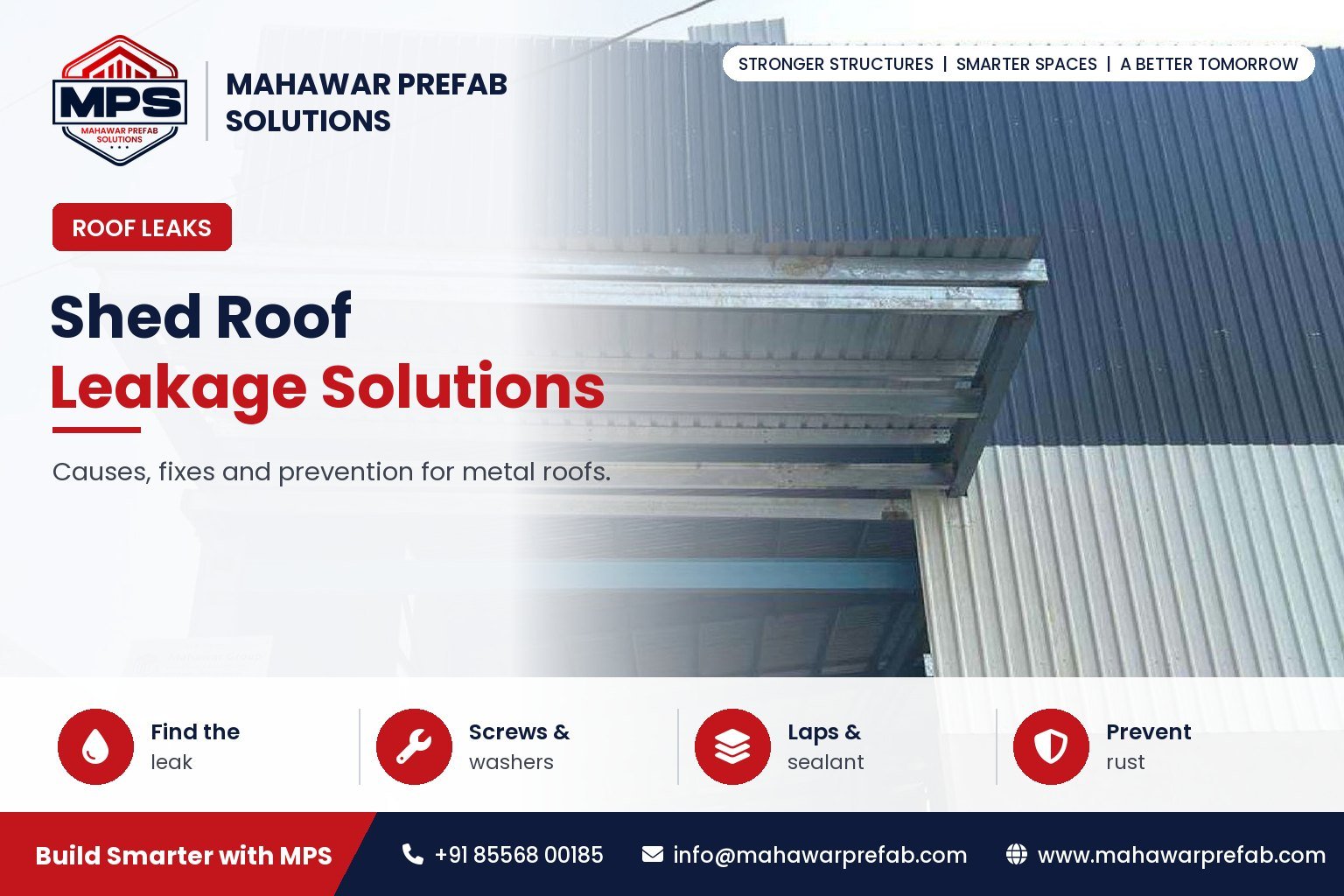 Shed Roof Leakage Solution in India: Causes, Fixes & Prevention Guide