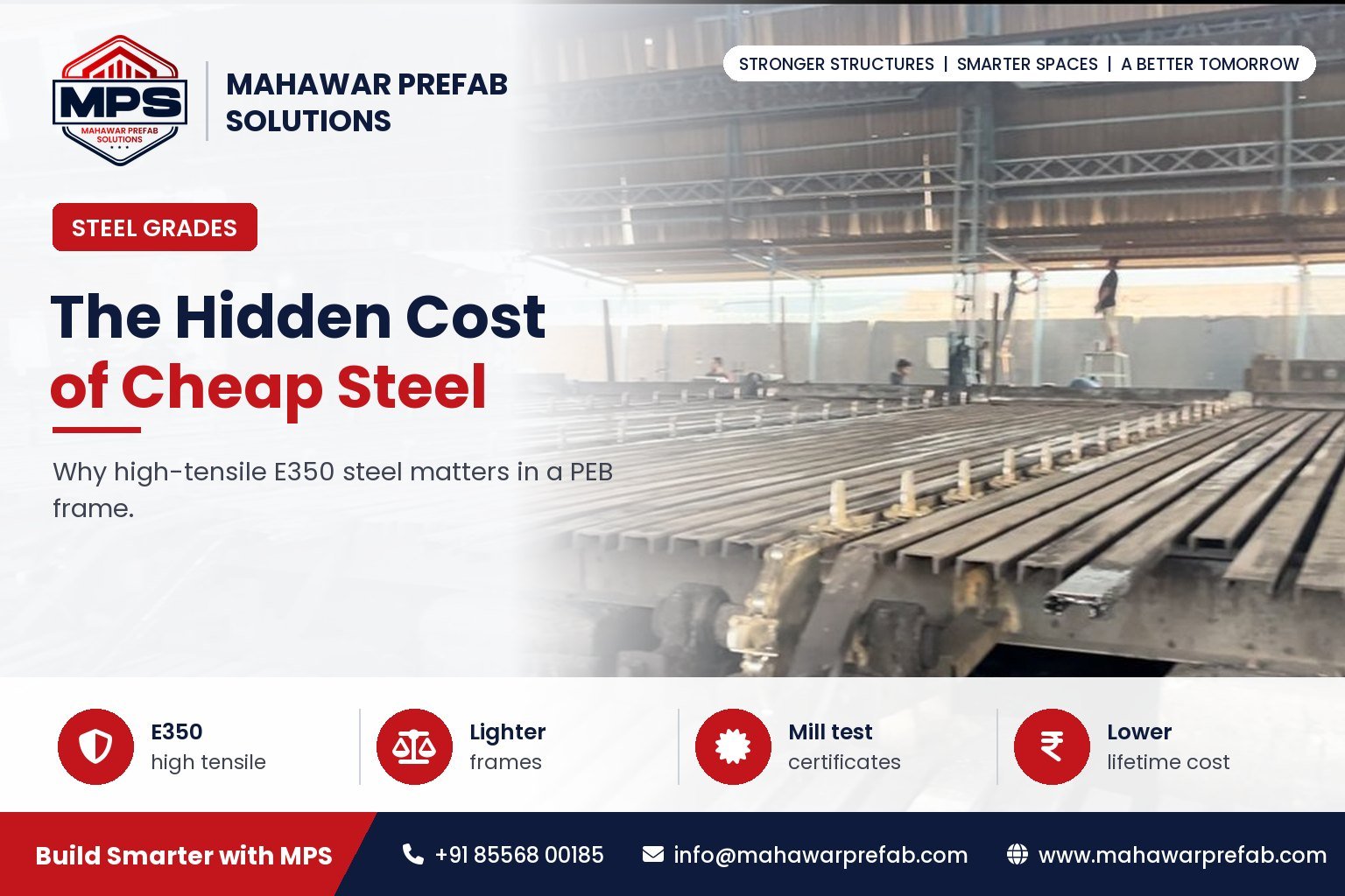 The Hidden Cost of Cheap Steel: Why High Tensile (E350) Steel is Non-Negotiable in PEB Construction